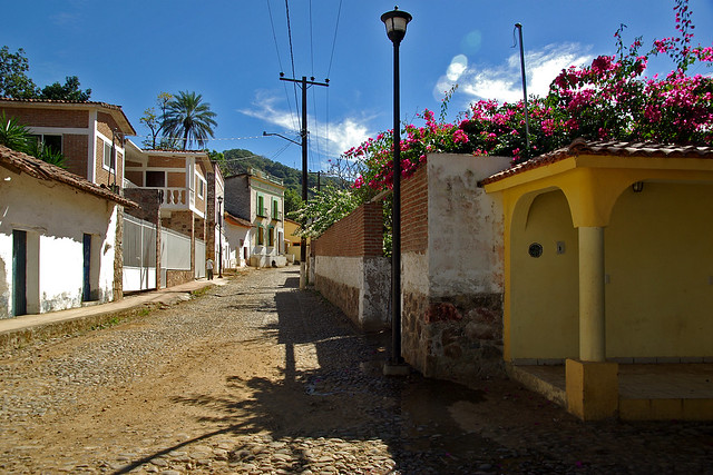 Street in Copala.  Sinaloa, Mexico.