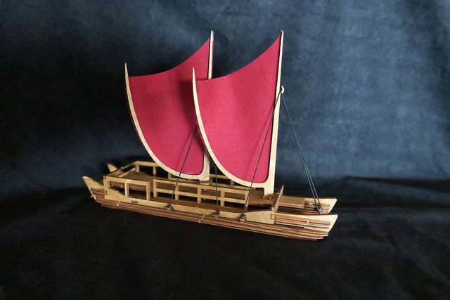 model sailing canoe