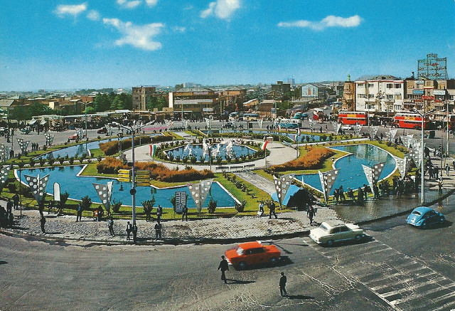 Iran - TEHERAN - Fowzieh square - carte semi moderne 1973 -