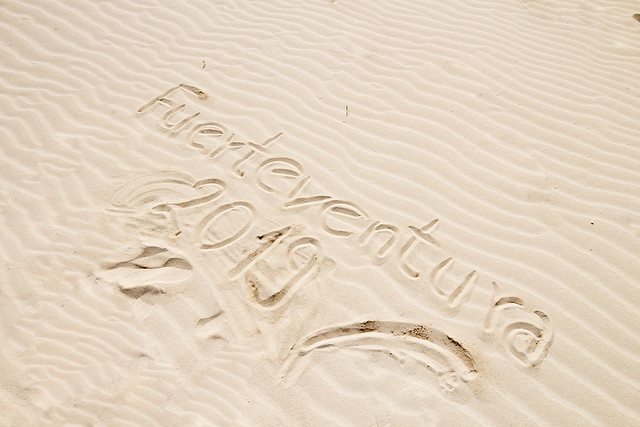 Corralejo 2019 sand title - Fuerteventura