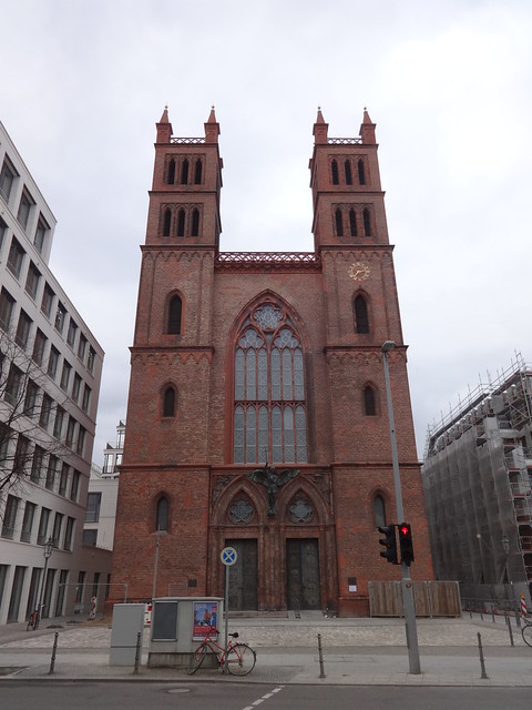 1824/31 Berlin neogotische Friedrichswerdersche Kirche 43mH (ohne Fialtürme) von Karl Friedrich Schinkel Werderscher Markt in 10117 Mitte