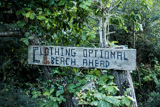 Clothing Optional Beach Ahead 