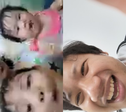 Aug 28 2019 videocall. Ayaw daw mkipagusap ni misha. Pero nrinig ko biglang umiyak c misha. Nauntog pala. Be careful mga anak ko | by dray_ef