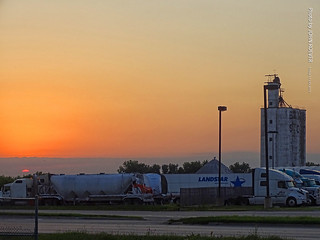 Sunset in Sioux City (wider view), 12 July 2019