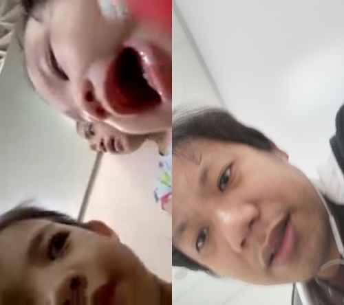 Aug 28 2019 videocall. Ayaw daw mkipagusap ni misha. Pero nrinig ko biglang umiyak c misha. Nauntog pala. Be careful mga anak ko | by dray_ef