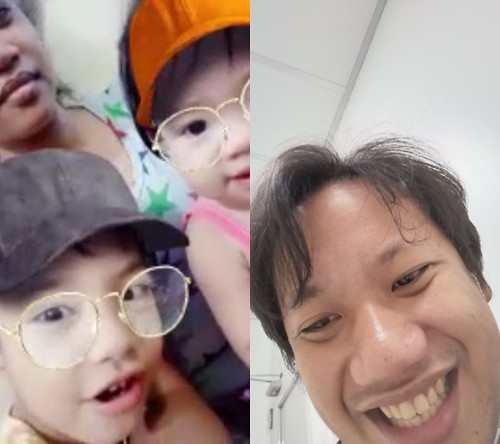 Aug 28 2019 videocall. Ayaw daw mkipagusap ni misha. Pero nrinig ko biglang umiyak c misha. Nauntog pala. Be careful mga anak ko | by dray_ef
