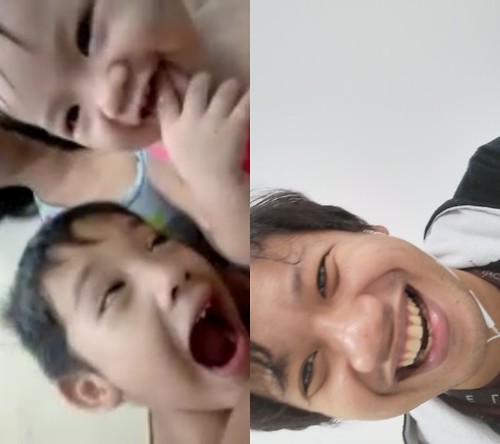 Aug 28 2019 videocall. Ayaw daw mkipagusap ni misha. Pero nrinig ko biglang umiyak c misha. Nauntog pala. Be careful mga anak ko | by dray_ef