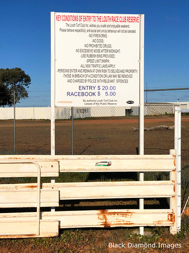 raceclubreserve louthracecourse horseracetrack louth westernnsw nsw australia conditionsofentry entryconditions sign darlingriver iphonexbackcamera iphonex iphone bourkeback july2019 shotoniphone louthracetrack louthraces