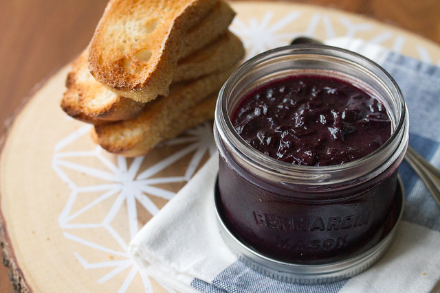 Jar of Savoury Blueberry-Onion Jam