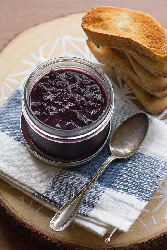 Jar of Savoury Blueberry-Onion Jam