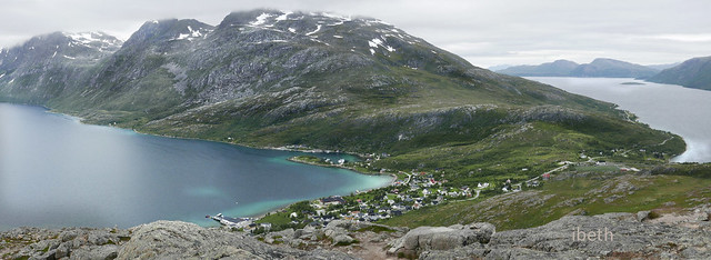 Arctic landscapes. Nattmalsfjellet. Ersfjord. Norway