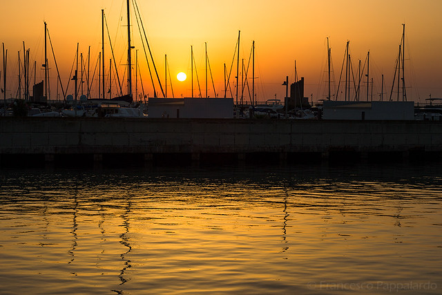 Sunset at the harbour