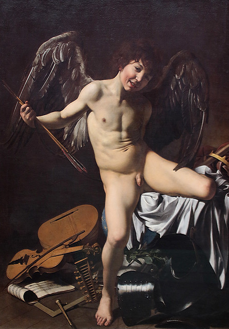 Caravaggio (Michelangelo Merisi 1571 – 1610) - Amor Vincit Omnia (1601-1602) - Olio su tela dimensioni 156 × 113 cm - Gemäldegalerie, Berlino