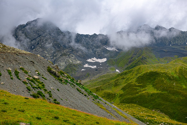 Hike in Juta valley in Kazbegi region, Georgia