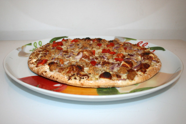 07 - Papa Joe's Steinofen Pizza  - Pulled Pork Style -Seitenansicht / Side view