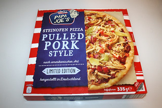 01 - Papa Joe's Steinofen Pizza  - Pulled Pork Style - Packung vorne / Packing front