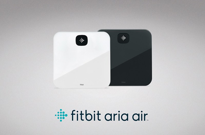 Lockup Of Fitbit Aria Air In White And Black.