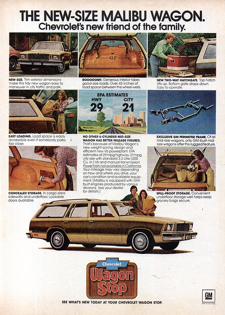 1978 Chevrolet Chevy Malibu Wagon USA Original Magazine Advertisement