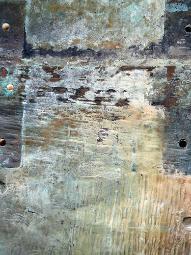 Metal door texture at Tu Duc's royal tomb in Hue, Vietnam