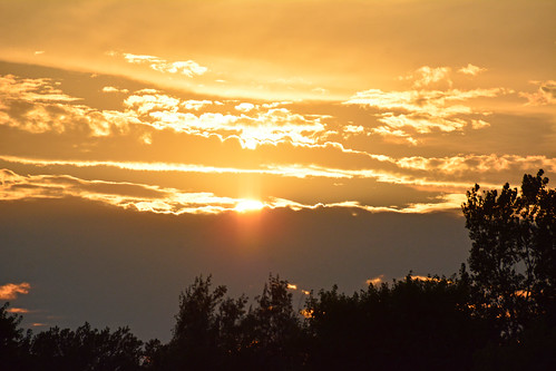 orange sunset clouds chisholmcreekpark wichita kansas