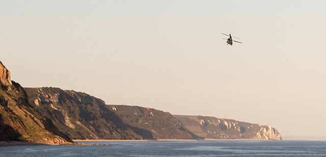 RAF Chinook Display Team over sidmouth bay-18432019