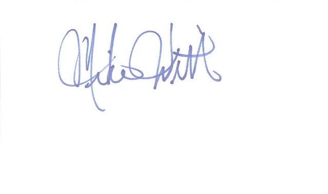 Mike Witt autographed index card