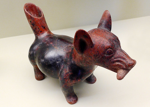 A Xolo dog pot that acted as a soulholder in the funeral rites of ancient Mexico (museum in Puebla)
