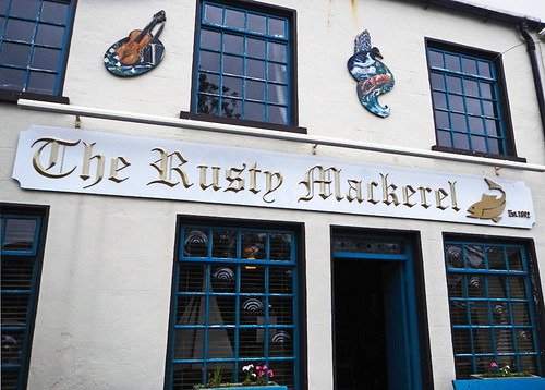 Exterior of the Rusty Mackerel Pub by Slieve League in Ireland