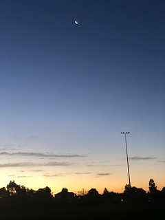 Sunset with moon, Gillan Oval,