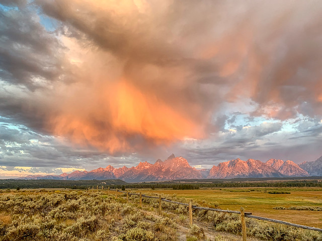 morning color over the Tetons