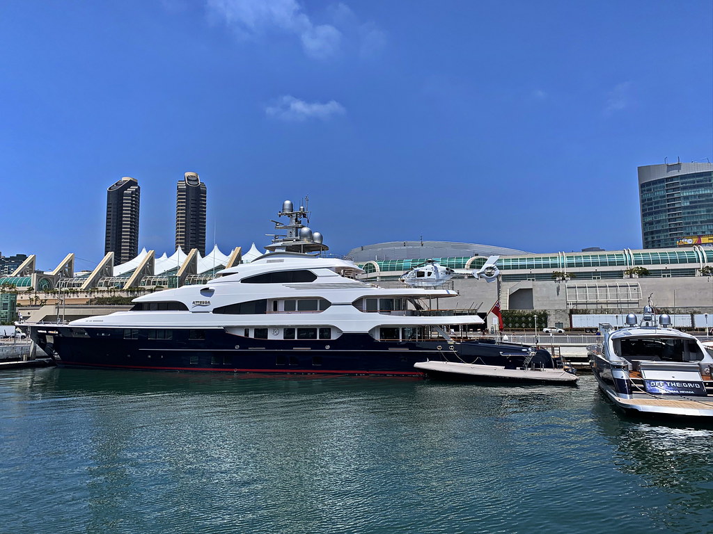super yacht in san diego harbor