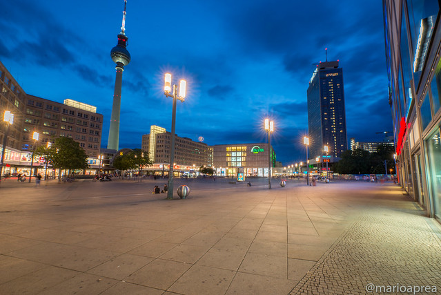 Alexanderplatz in blue hour