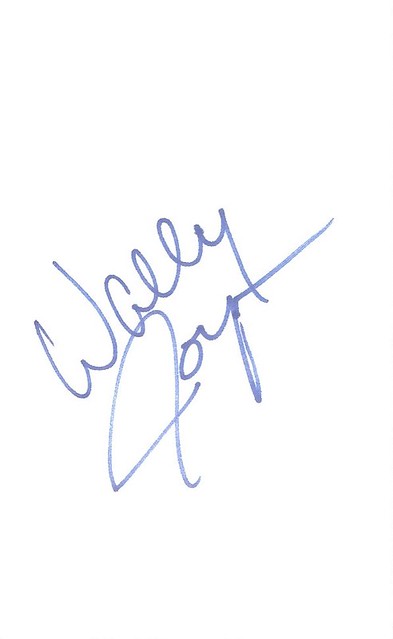 Wally Joyner autographed index card