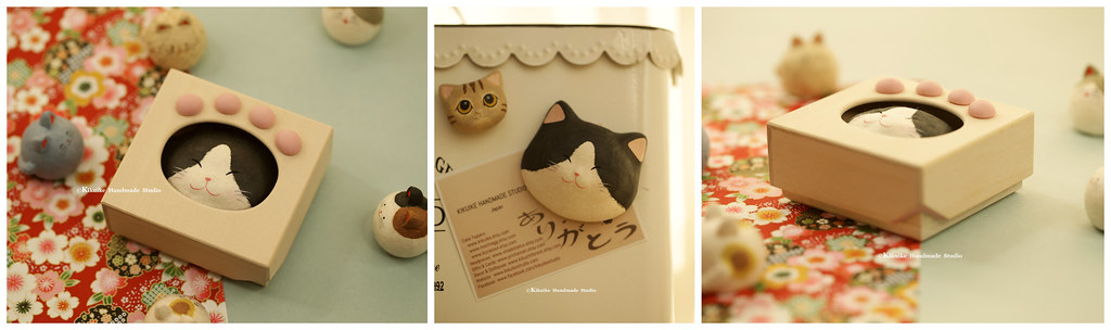 handmade clay Japanese Lucky Cat magnet,Lucky Cat decor,Japanese lucky cat,handmade lucky cat,handmade home decor,handmade art dolls