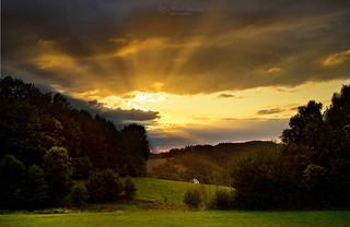Sunset with Crepuscular Rays