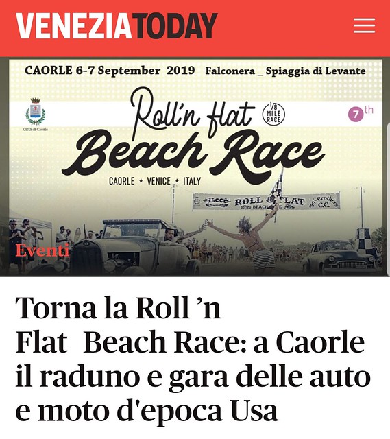 The Roll'l flat beach race is back in Caorle, the rally and rave for vintage card and motorbikes in the USA!