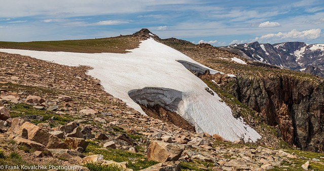 Snowfield at the top of the pass