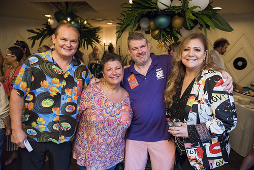 Louis Dudoussat, Beth Arroyo Utterback, Dave Ankers, and Lena Prima in the VIP Oasis at the Groove Gala on Sep. 5, 2019. Photo by Ryan Hodgson-Rigsbee rhrphoto.com.