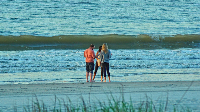 3 friends at Myrtle Beach in the AM