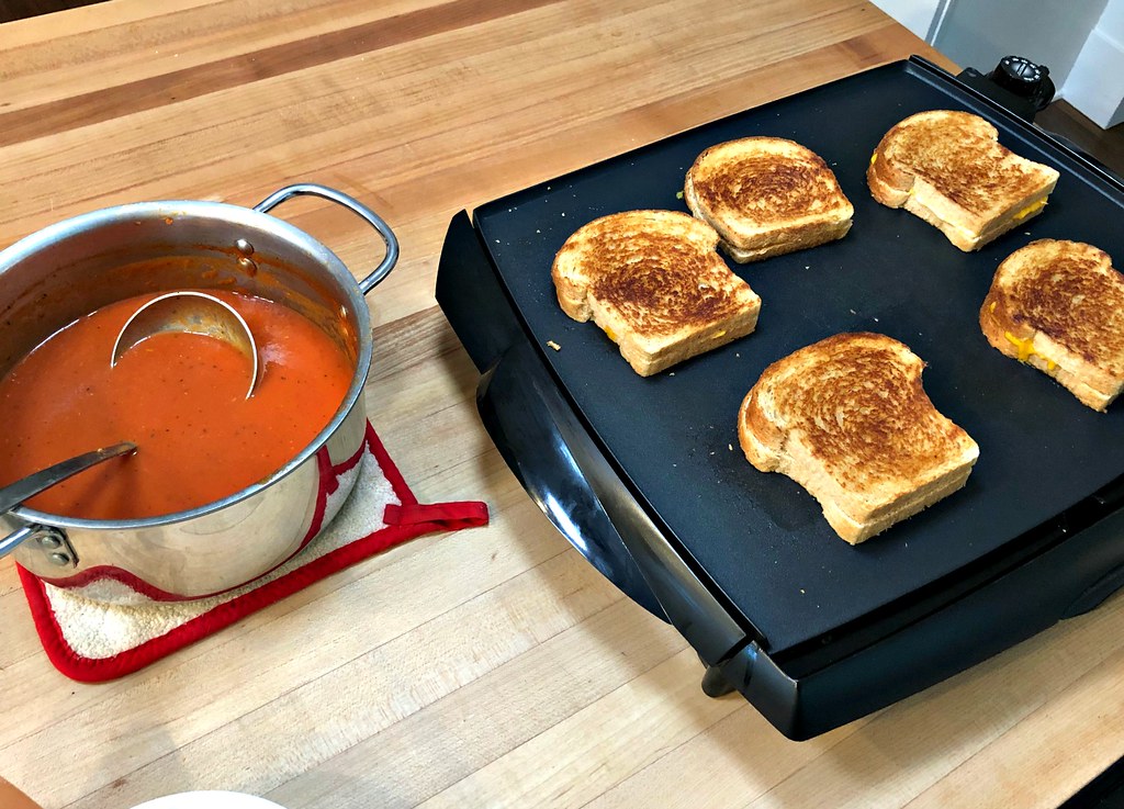 grilled cheese on our giant griddle