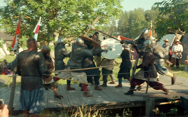 Viking bridge heavy clash