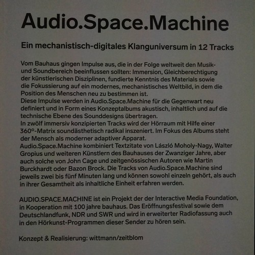 Audio.Space.Machine | by Bettina Nirschl-Löhr