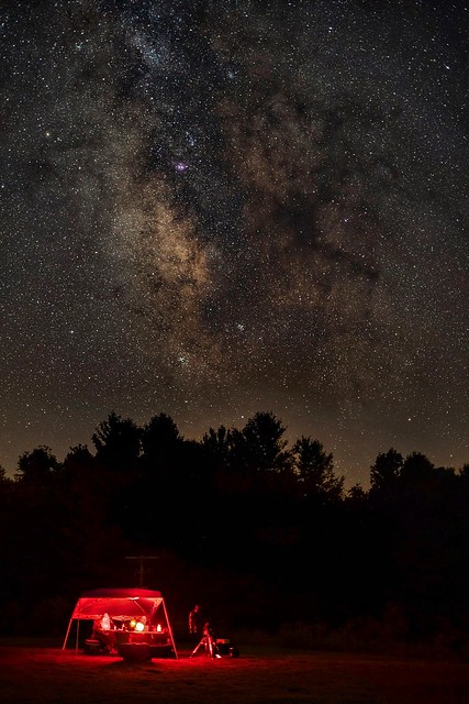 The Dark House Nebula over star gazers at John Glenn Astronomy Park.  Follow me on Instagram @arthurgphotography.  New website updated in Bio!