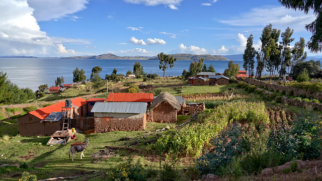 Indian village on Lake Titicaca