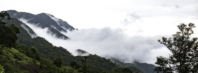 Smoky cloud find its way through the hills- The Eastern Ghats, Araku Valley, India