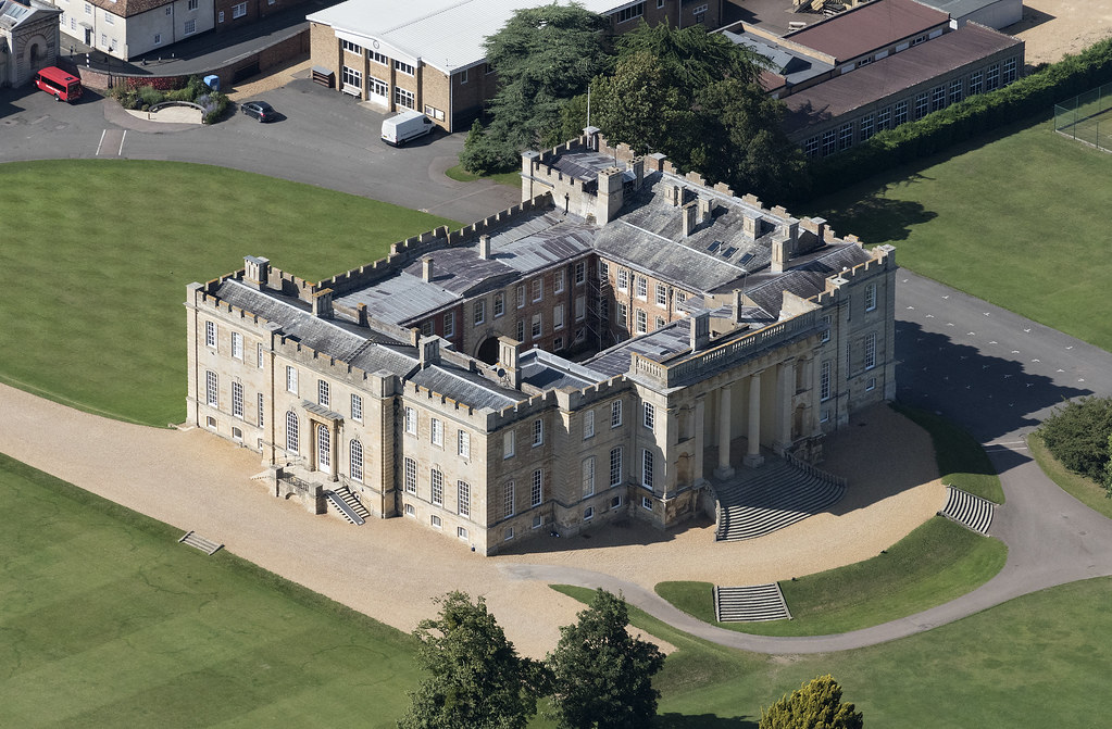 Aerial image of Kimbolton Castle - School in Cambridgeshire UK