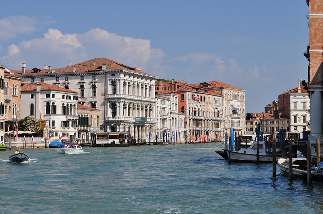Au long du Grand Canal, Canal Grande, Venise, Vénétie, Italie.