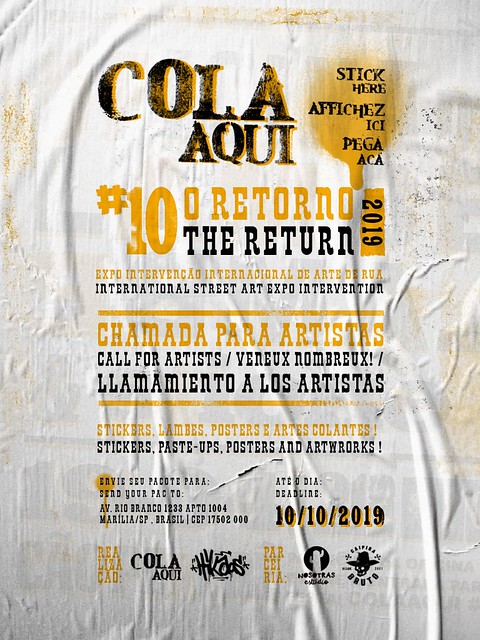 [call for artists] Cola Aqui! stick here! #10 the return!