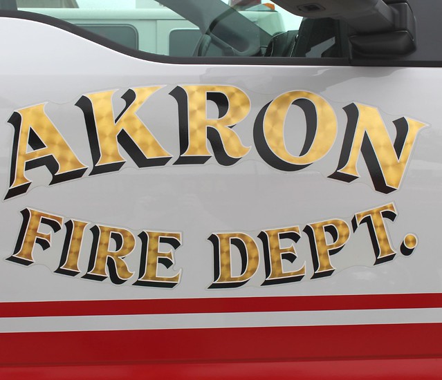 Akron Fire Department Rescue 4 AFD Logo