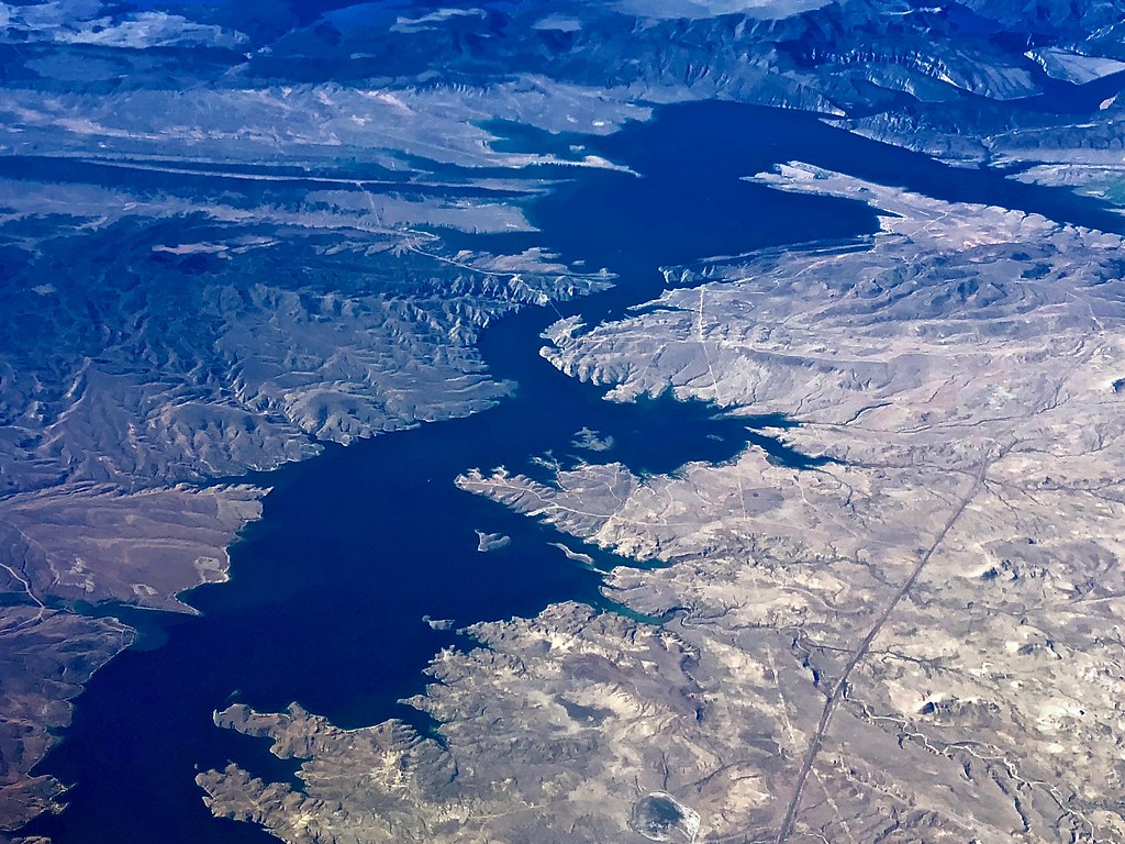 Aerial View of Reservoir:  Denver, Colorado to Portland, Oregon